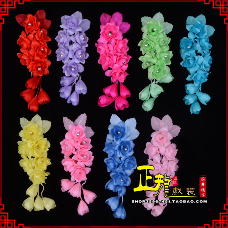 铁岭鬓花头饰小花头花 真丝绢花