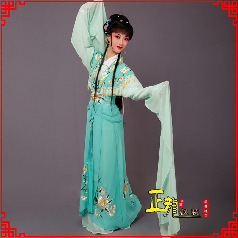 铁岭青衣水袖戏服演出服 云肩花旦衣